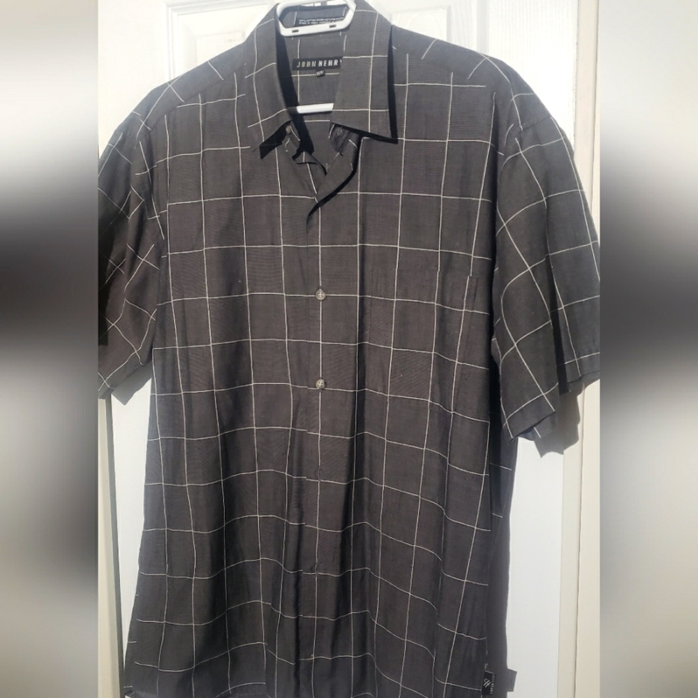 John Henry M/M Mens Short Sleeve Button Down